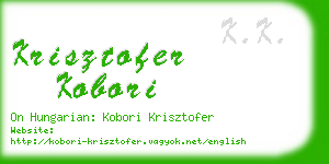 krisztofer kobori business card